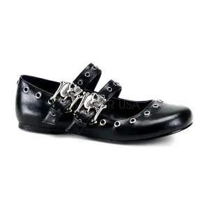 DEMONIA DAISY-03 Black Pu Ballet Flats