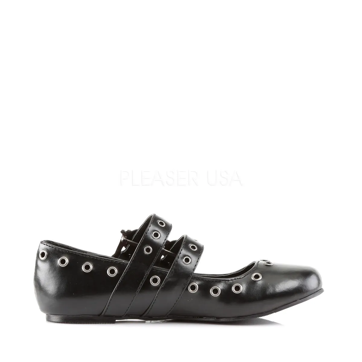 DEMONIA DAISY-03 Black Pu Ballet Flats