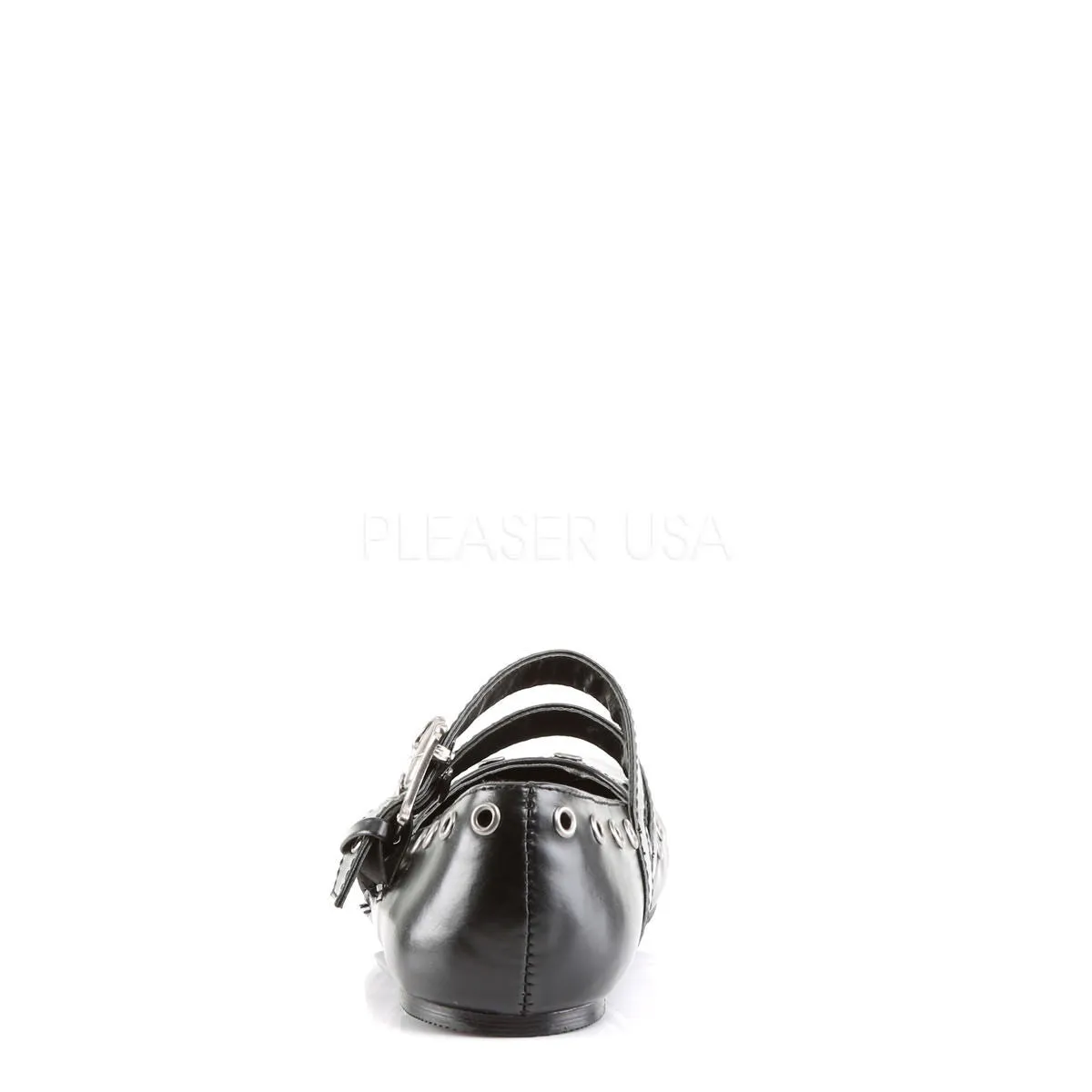 DEMONIA DAISY-03 Black Pu Ballet Flats