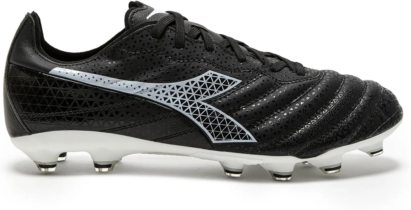 Diadora Brasil Elite 2 LT LP12 Firm Ground Soccer Shoe - Ultra-Soft, Water-Resistant Full-Grain Calfskin Upper, Non-Stretch Fabric Lining, Non-Slip PU Heel Lining, Insole with Flex Points
