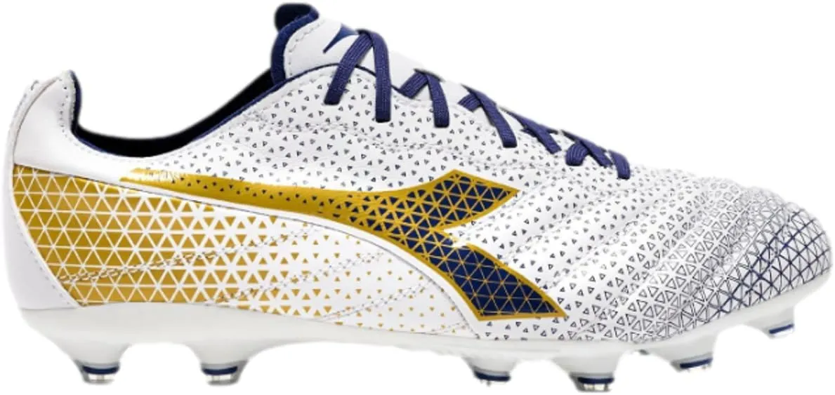 Diadora Brasil Elite 2 LT LP12 Firm Ground Soccer Shoe - Ultra-Soft, Water-Resistant Full-Grain Calfskin Upper, Non-Stretch Fabric Lining, Non-Slip PU Heel Lining, Insole with Flex Points