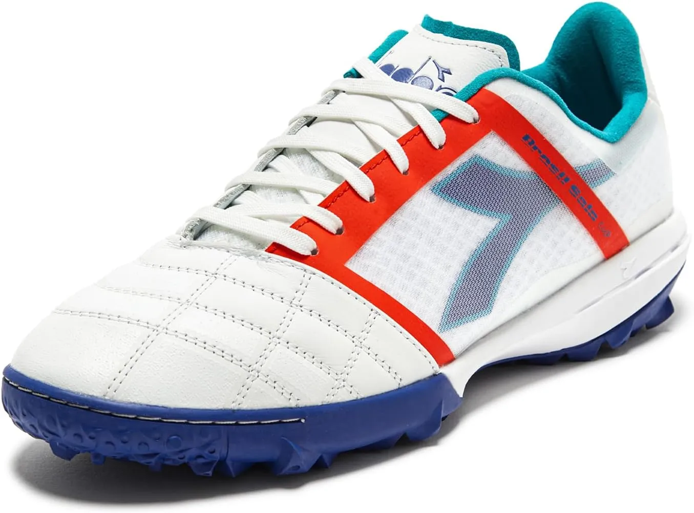 Diadora Brasil Elite Turf Soccer Shoe - Water-Resistant Suprellsoft, Non-Slip PU Heel Lining, Flex Points on Insole, Fine Craftsmanship