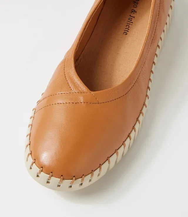 Django & Juliette 'Heaton'  - Dark Tan Almond Sole