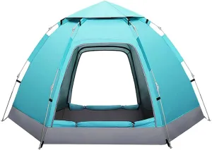 Dome Tents 3-4 Person for Outdoor Camping Hiking, Automatic Instant Pop Up Tent with 2 Door Waterproof Sun Protection