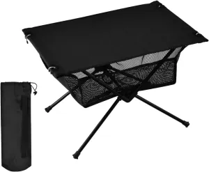 DOMIKING Black Portable Camping Table Folding Picnic Tables with Carrying Storage Bag Camp Table for Hiking Fishing Cooking 23.6 * 15.7 * 15 in