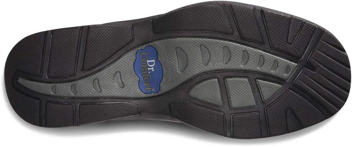 Dr. Comfort Edward X Double Depth Mens Walking Shoes-Leather and Mesh Stretchable Diabetic Shoes for Men