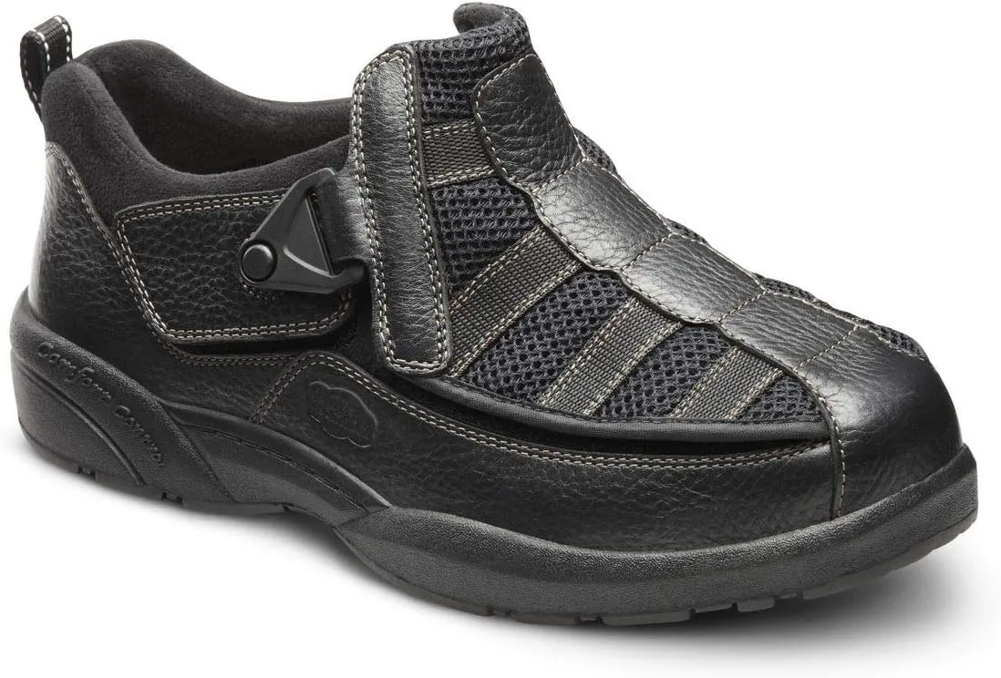 Dr. Comfort Edward X Double Depth Mens Walking Shoes-Leather and Mesh Stretchable Diabetic Shoes for Men