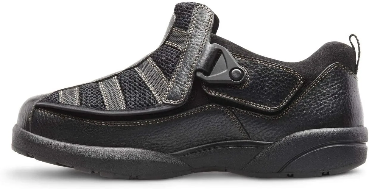 Dr. Comfort Edward X Double Depth Mens Walking Shoes-Leather and Mesh Stretchable Diabetic Shoes for Men