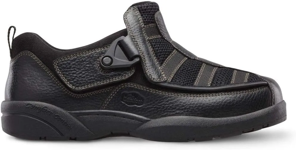 Dr. Comfort Edward X Double Depth Mens Walking Shoes-Leather and Mesh Stretchable Diabetic Shoes for Men