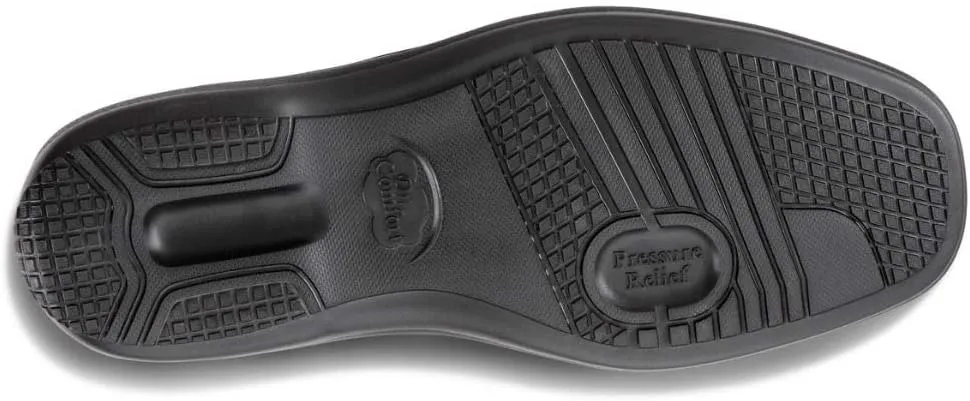 Dr. Comfort Frank Diabetic Shoes for Men - Leather Dress Shoes with Stitch - Therapeutic Formal Shoes