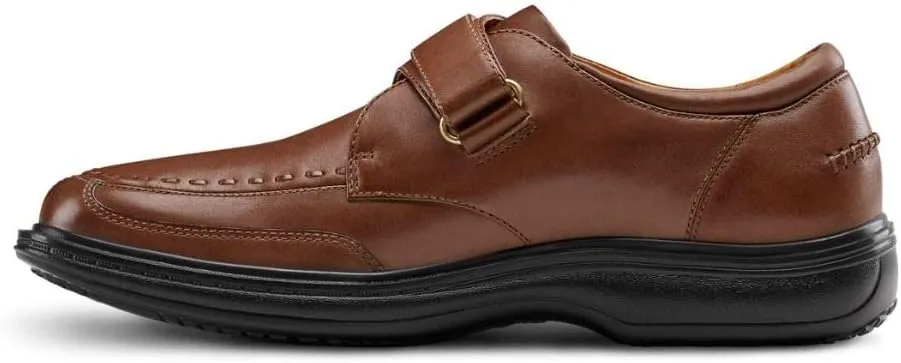 Dr. Comfort Frank Diabetic Shoes for Men - Leather Dress Shoes with Stitch - Therapeutic Formal Shoes