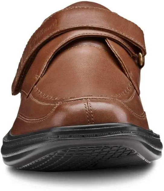 Dr. Comfort Frank Diabetic Shoes for Men - Leather Dress Shoes with Stitch - Therapeutic Formal Shoes