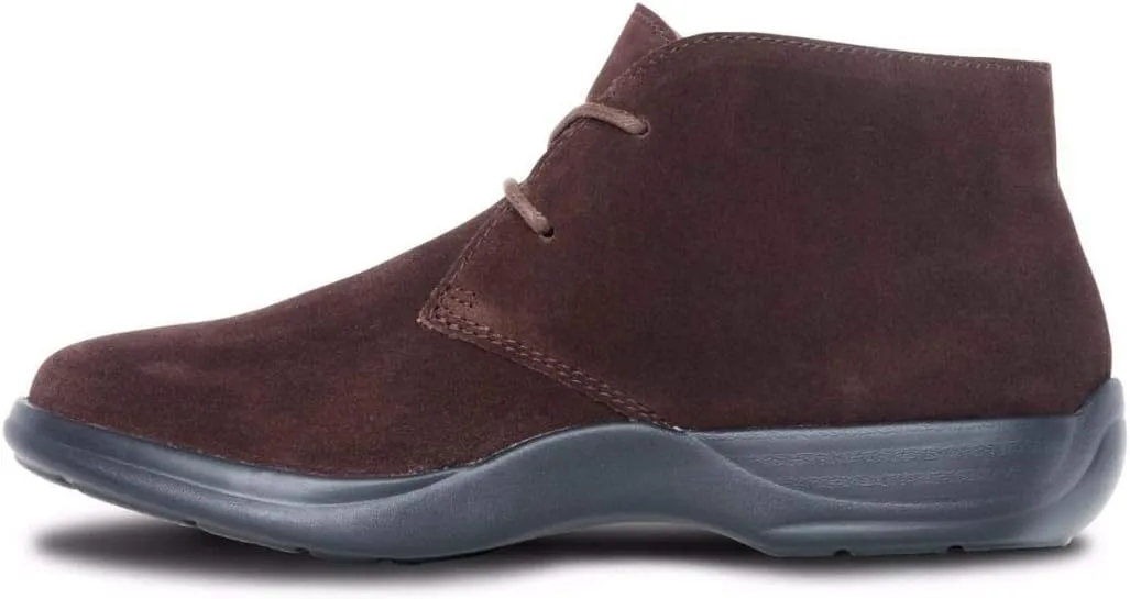 Dr. Comfort Women's Cara Casual Suede Leather Bootie Chukka Boot Brown