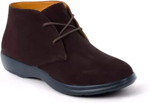 Dr. Comfort Women's Cara Casual Suede Leather Bootie Chukka Boot Brown