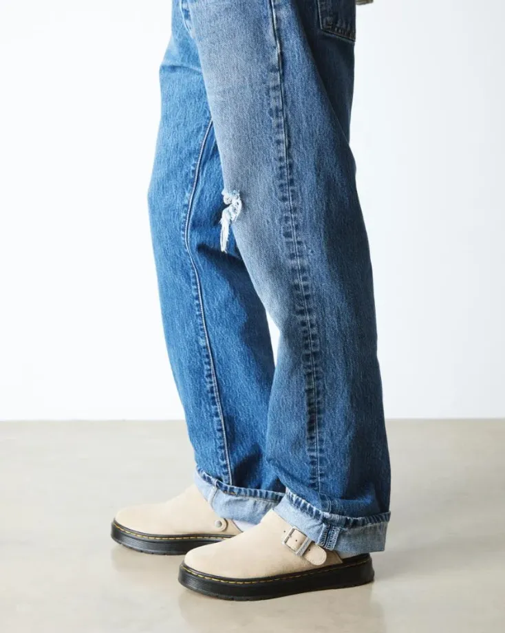 Dr. Martens Brookline Mule Light Tan Bronx Suede