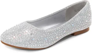 DREAM PAIRS Girls Dress Shoes Slip on Ballerina Flats for Wedding/Party
