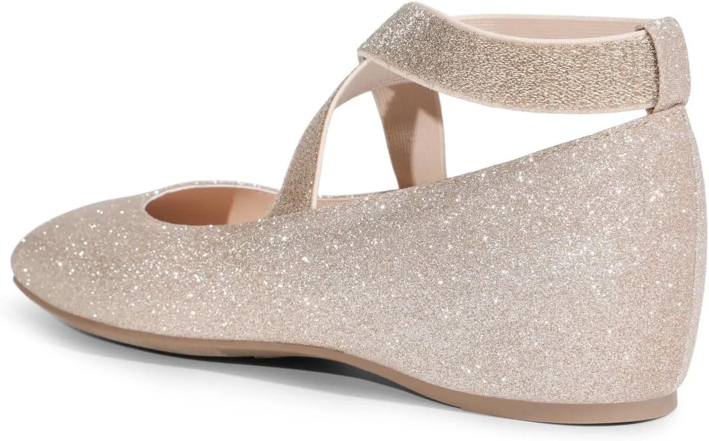 DREAM PAIRS Women's Ballet Flats, Comfortable Slip-On Square Toe Dress Shoes with Elastic Ankle Straps