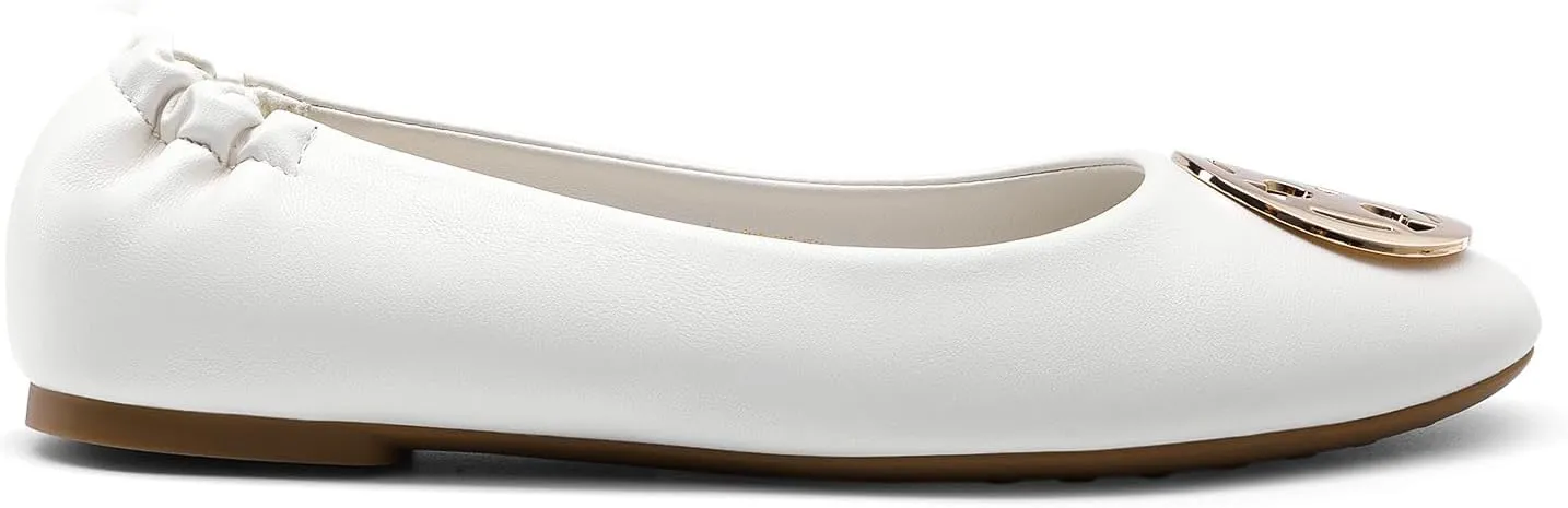 DREAM PAIRS Women's Ballet Flats Shoes Round Toe Slip On Comfortable Dressy Shoes