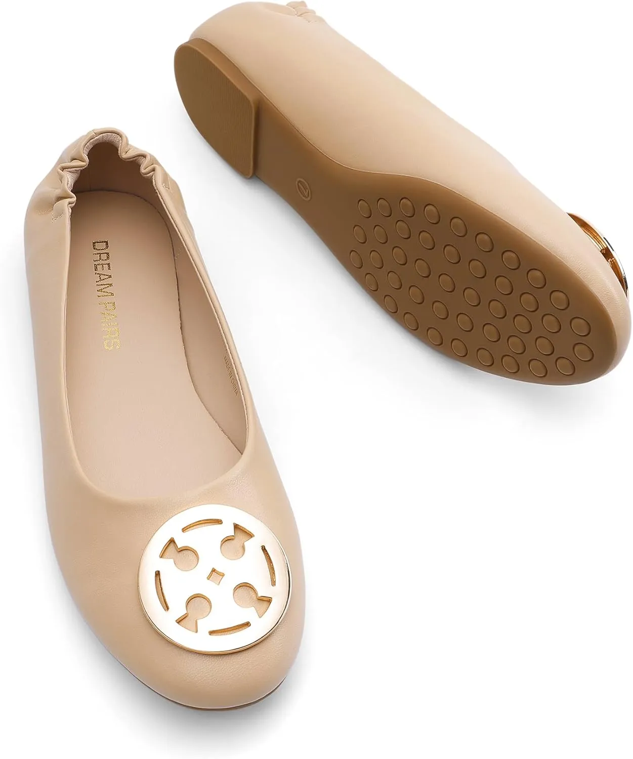 DREAM PAIRS Women's Ballet Flats Shoes Round Toe Slip On Comfortable Dressy Shoes