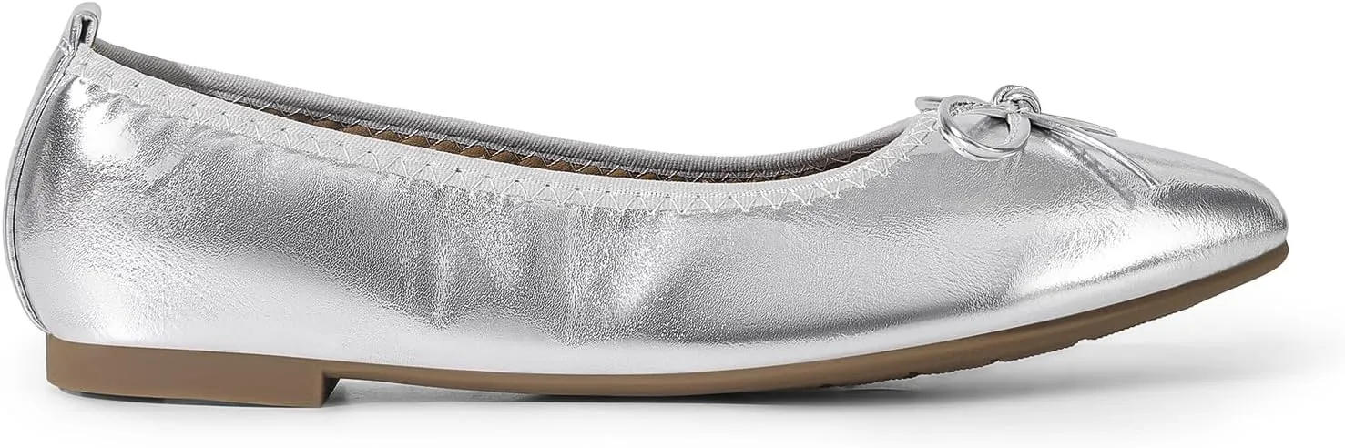 DREAM PAIRS Women's Foldable Flats Shoes Pointed Toe Ballet Flats Bowknot Comfort Slip on Dress Shoes