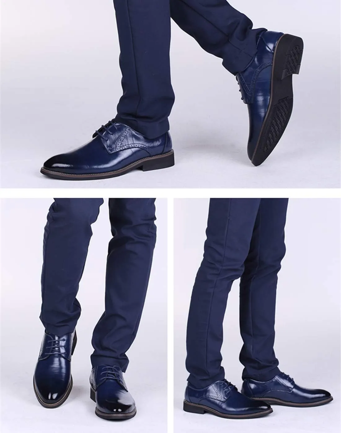 Dress Shoes for Men Fashion Mens Oxford Leather Lace up Classic Modern Business Formal Wedding Shoes