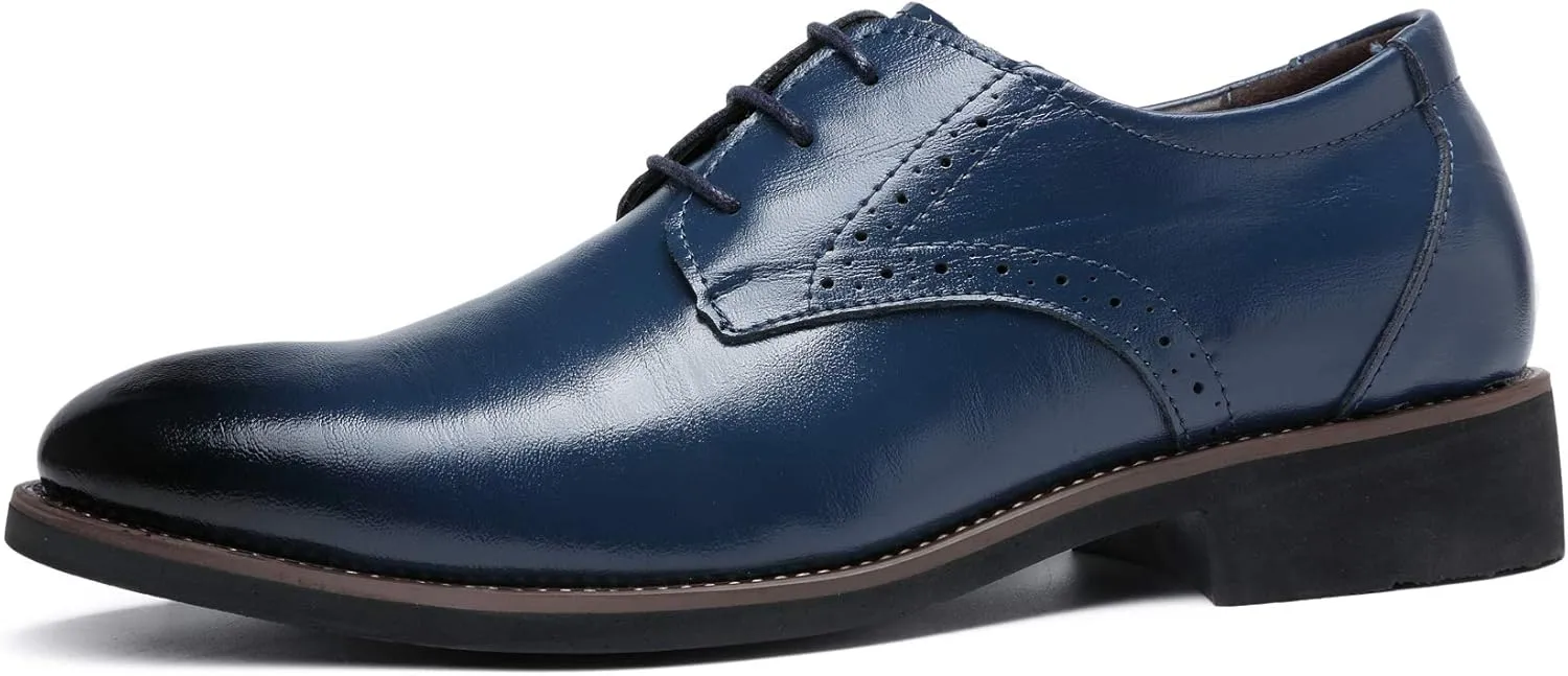 Dress Shoes for Men Fashion Mens Oxford Leather Lace up Classic Modern Business Formal Wedding Shoes