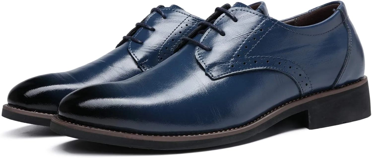 Dress Shoes for Men Fashion Mens Oxford Leather Lace up Classic Modern Business Formal Wedding Shoes