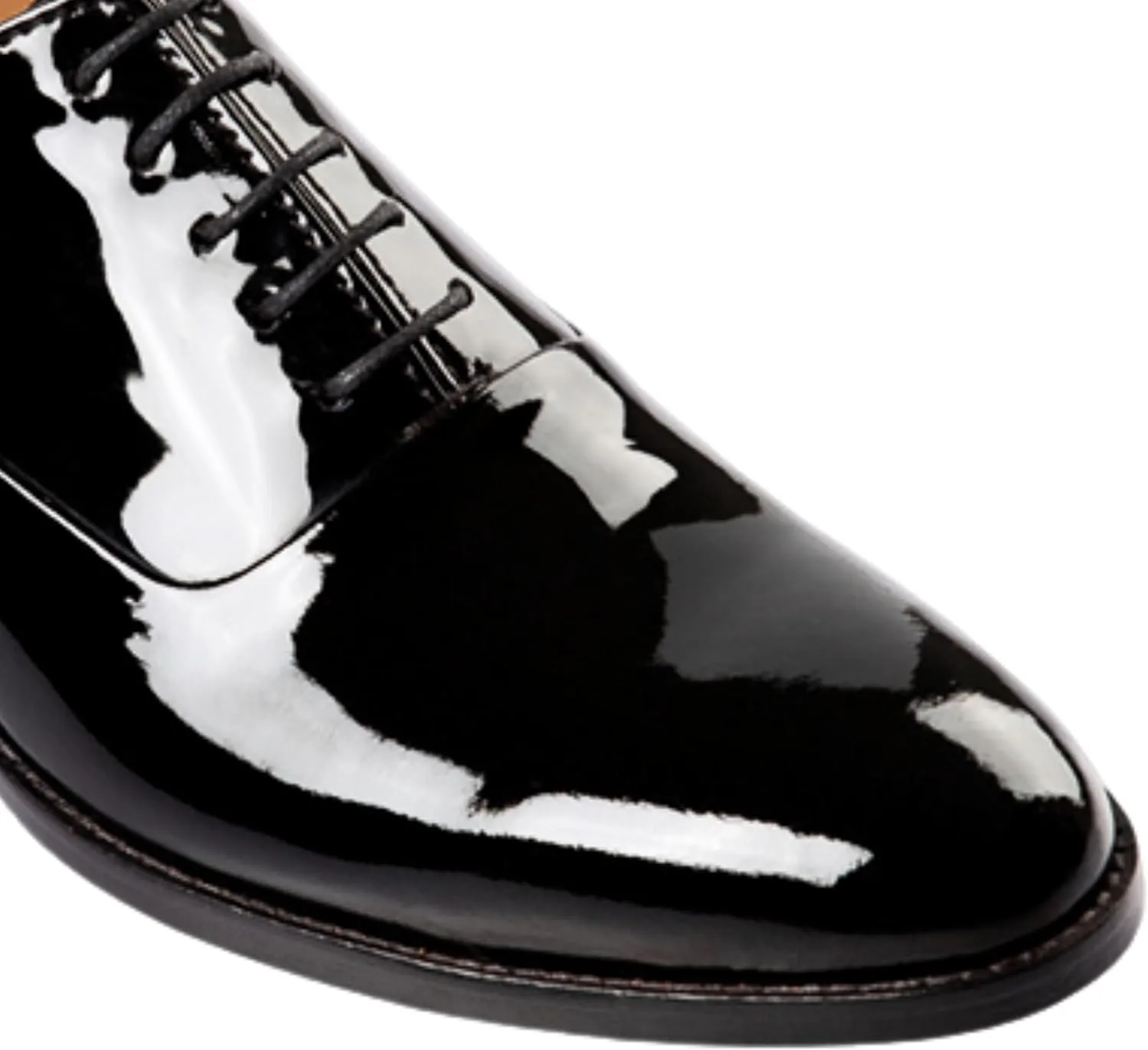 Dress Shoes for Men | Genuine Leather Oxford High Gloss Design Lace-Up Closure Black Dress Shoes Men