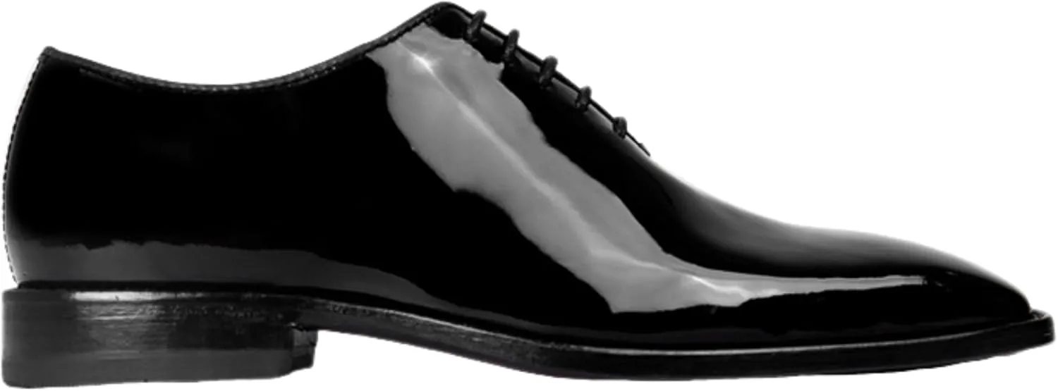 Dress Shoes for Men | Genuine Leather Oxford High Gloss Design Lace-Up Closure Black Dress Shoes Men