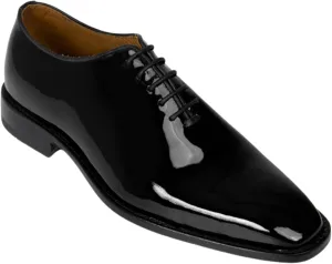 Dress Shoes for Men | Genuine Leather Oxford High Gloss Design Lace-Up Closure Black Dress Shoes Men