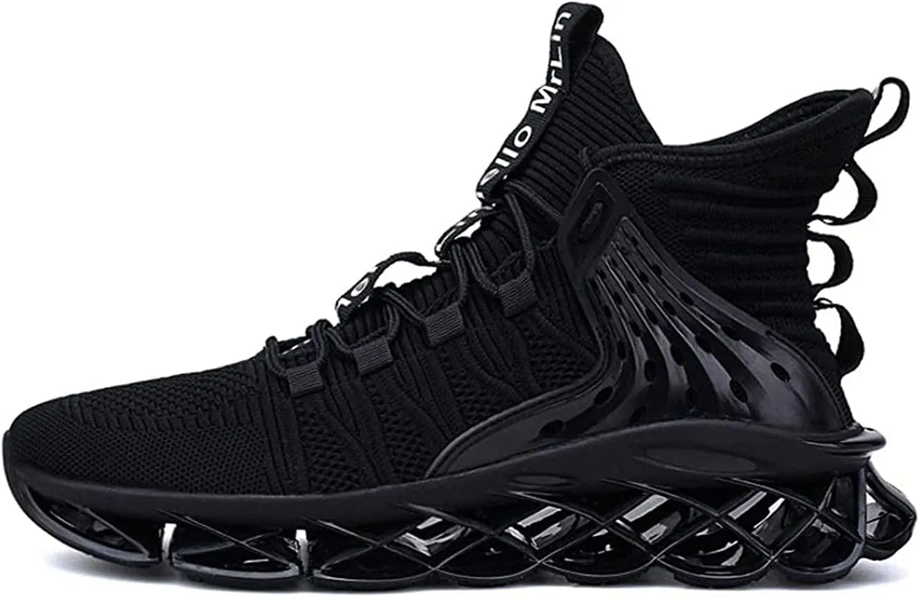 DUDHUH Running Shoes for Men Comfortable Athletic Cross Trainer Casual Walking Fashion Mens Tennis Sock Sneakers