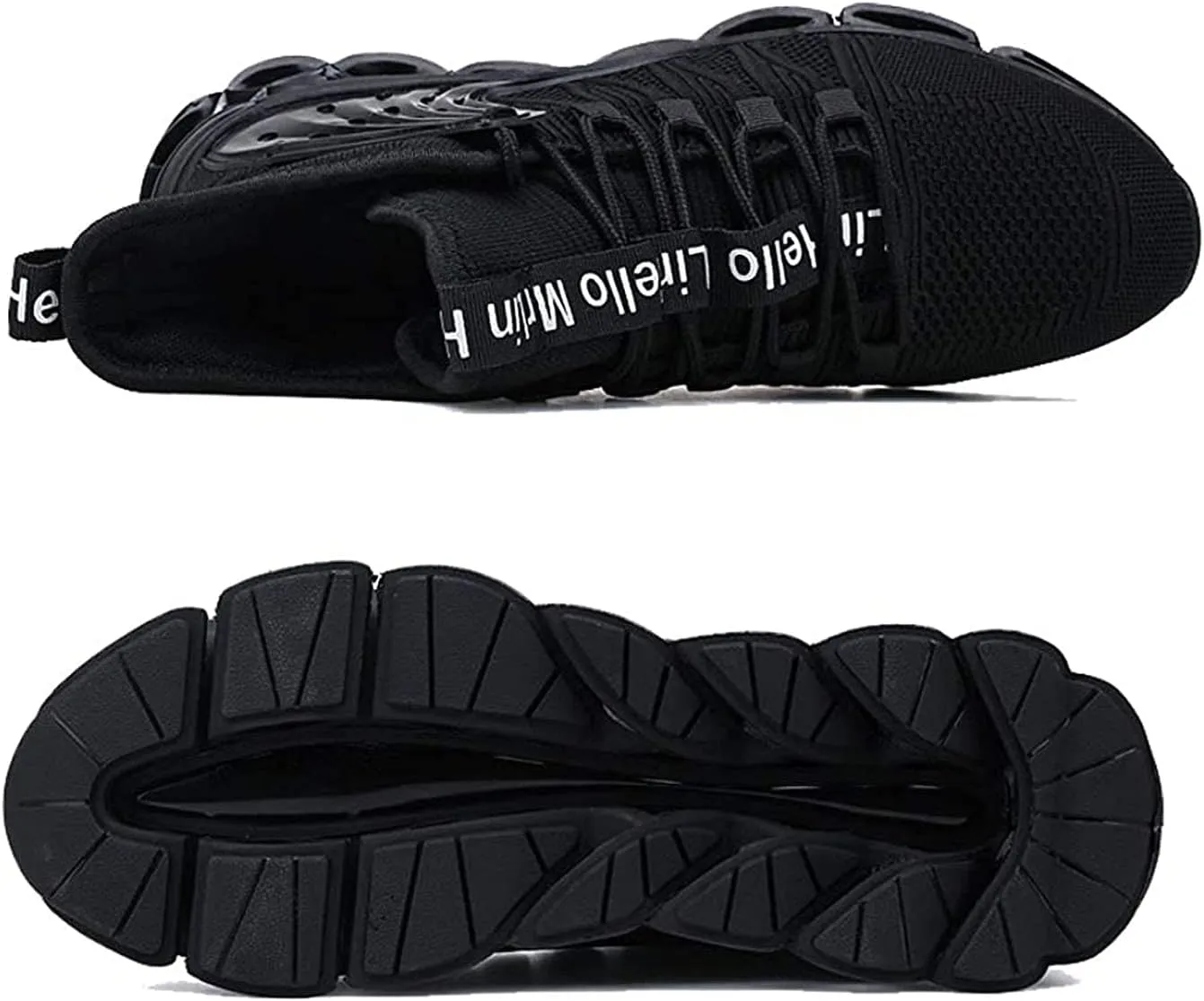 DUDHUH Running Shoes for Men Comfortable Athletic Cross Trainer Casual Walking Fashion Mens Tennis Sock Sneakers