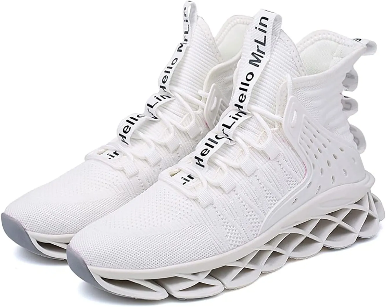 DUDHUH Running Shoes for Men Comfortable Athletic Cross Trainer Casual Walking Fashion Mens Tennis Sock Sneakers