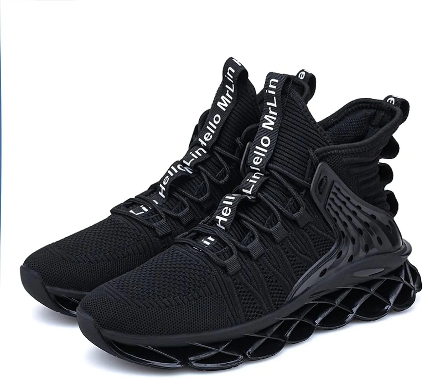 DUDHUH Running Shoes for Men Comfortable Athletic Cross Trainer Casual Walking Fashion Mens Tennis Sock Sneakers
