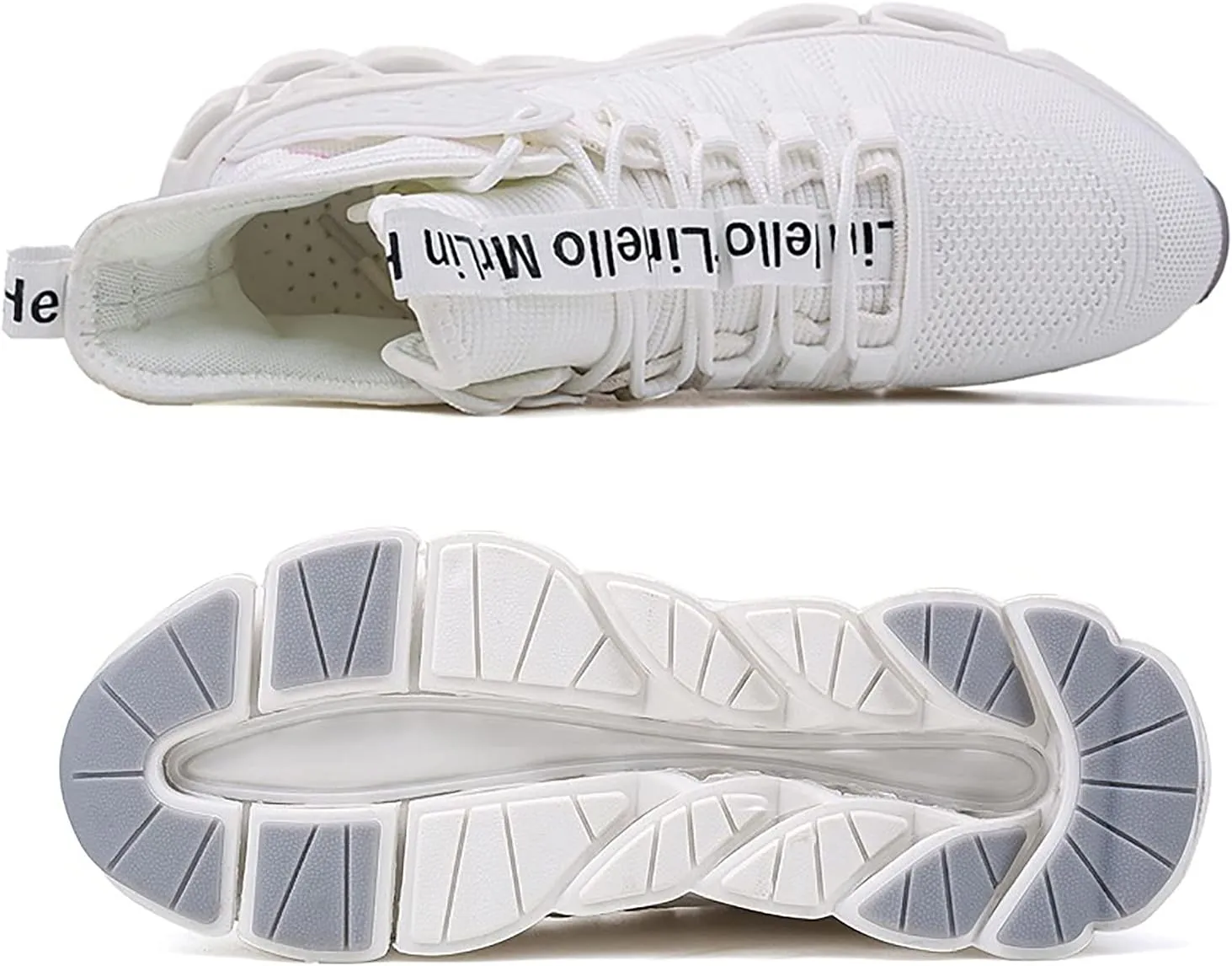 DUDHUH Running Shoes for Men Comfortable Athletic Cross Trainer Casual Walking Fashion Mens Tennis Sock Sneakers