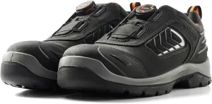 Elite Safety Shoe 2251 – Durable Full-Grain Leather, Composite Toe, Puncture Resistant, Slip Resistant, Quick Lace System & Electrical Hazard Protection, 10.5 Black