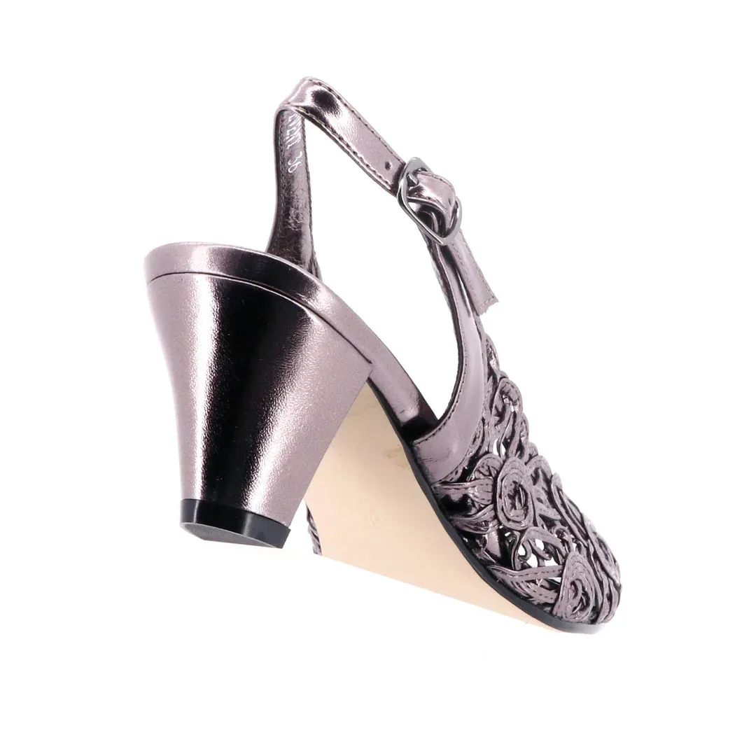 Emma Kate Event Womens Comfortable Mid Heel Dress Sandals - Pewter
