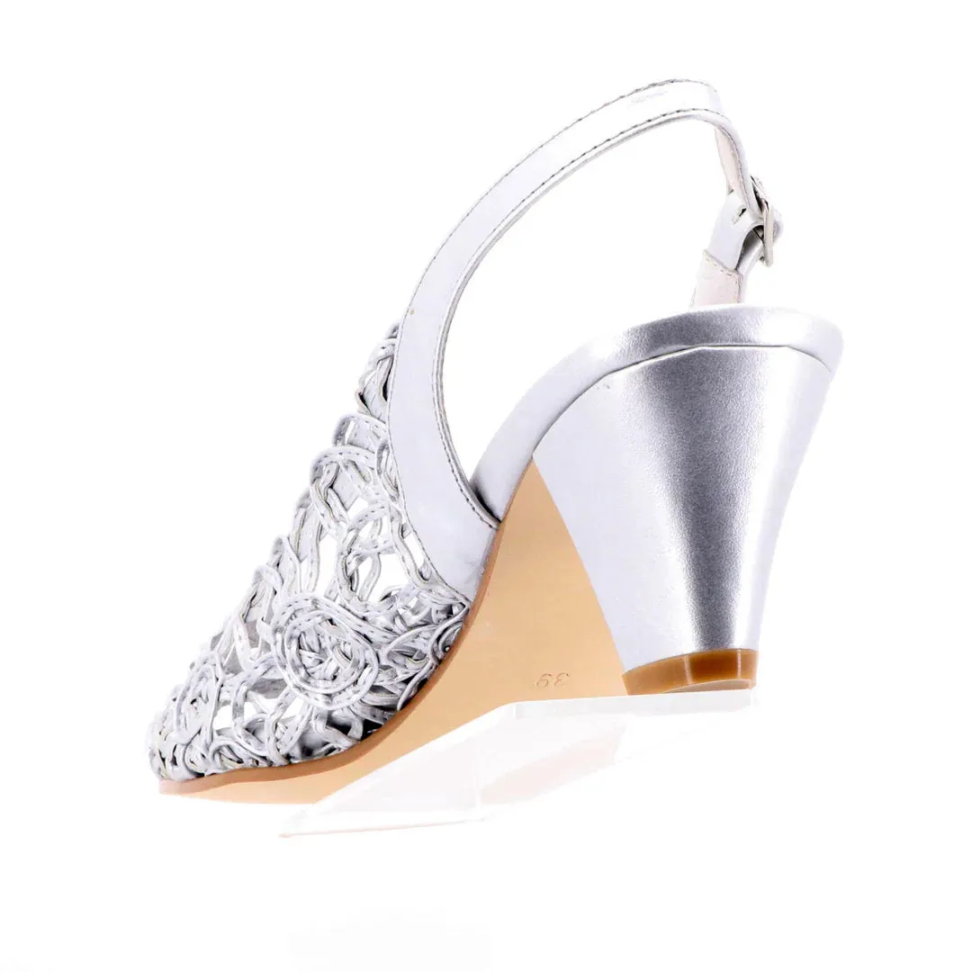 Emma Kate Event Womens Comfortable Mid Heel Dress Sandals - Silver