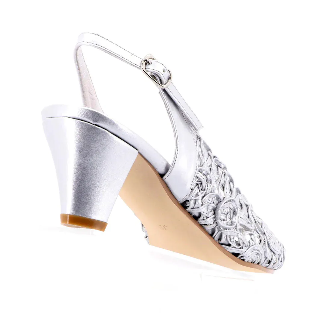 Emma Kate Event Womens Comfortable Mid Heel Dress Sandals - Silver