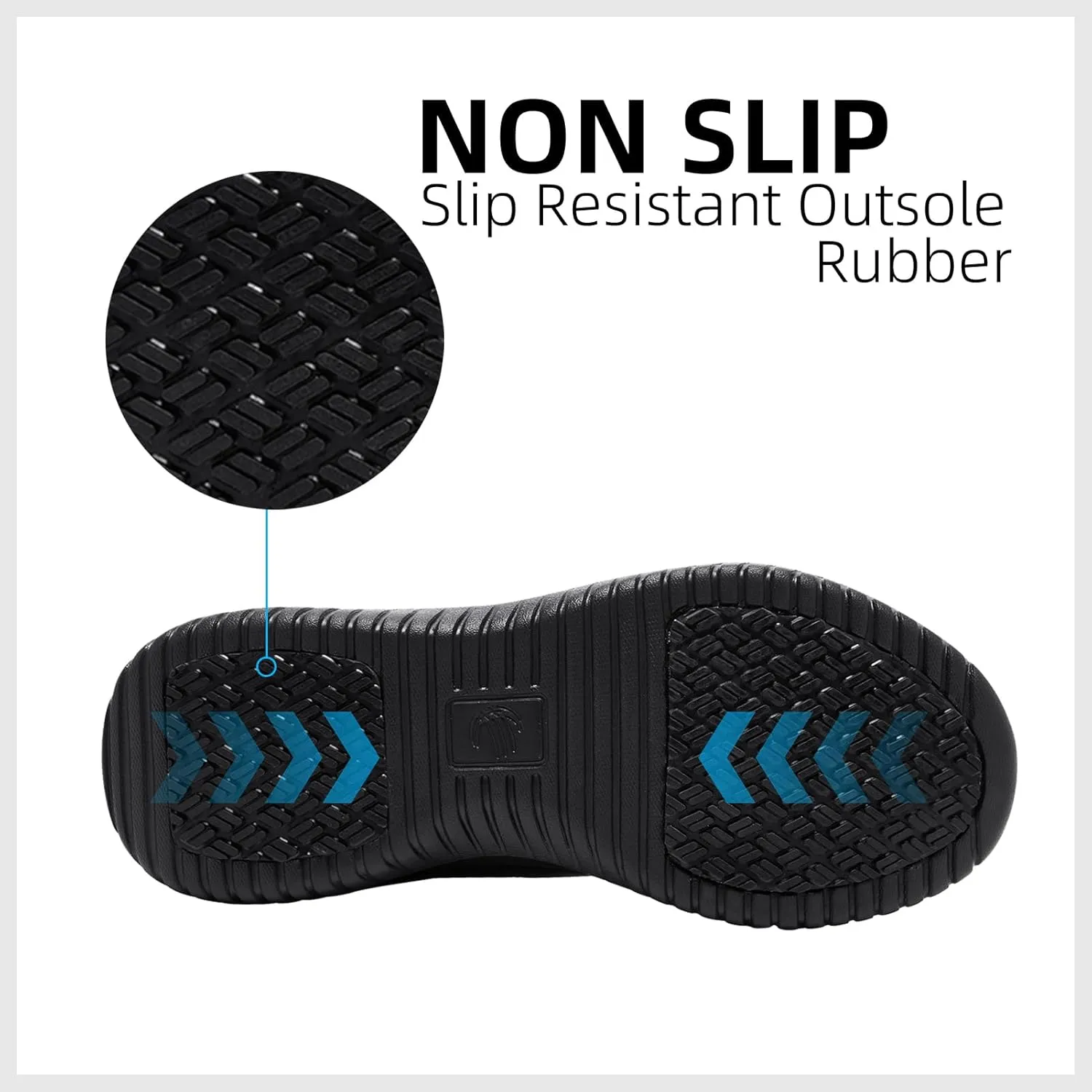 ENLEN&BENNA Non Slip Work Shoes for Men Waterproof Slip Resistant Food Service Restaurant Kitchen Chef Shoes Lightweight Comfort Walking Sneaker Casual Shoe