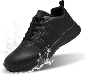 ENLEN&BENNA Non Slip Work Shoes for Men Waterproof Slip Resistant Food Service Restaurant Kitchen Chef Shoes Lightweight Comfort Walking Sneaker Casual Shoe