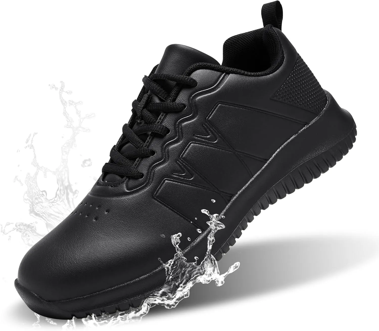 ENLEN&BENNA Non Slip Work Shoes for Men Waterproof Slip Resistant Food Service Restaurant Kitchen Chef Shoes Lightweight Comfort Walking Sneaker Casual Shoe