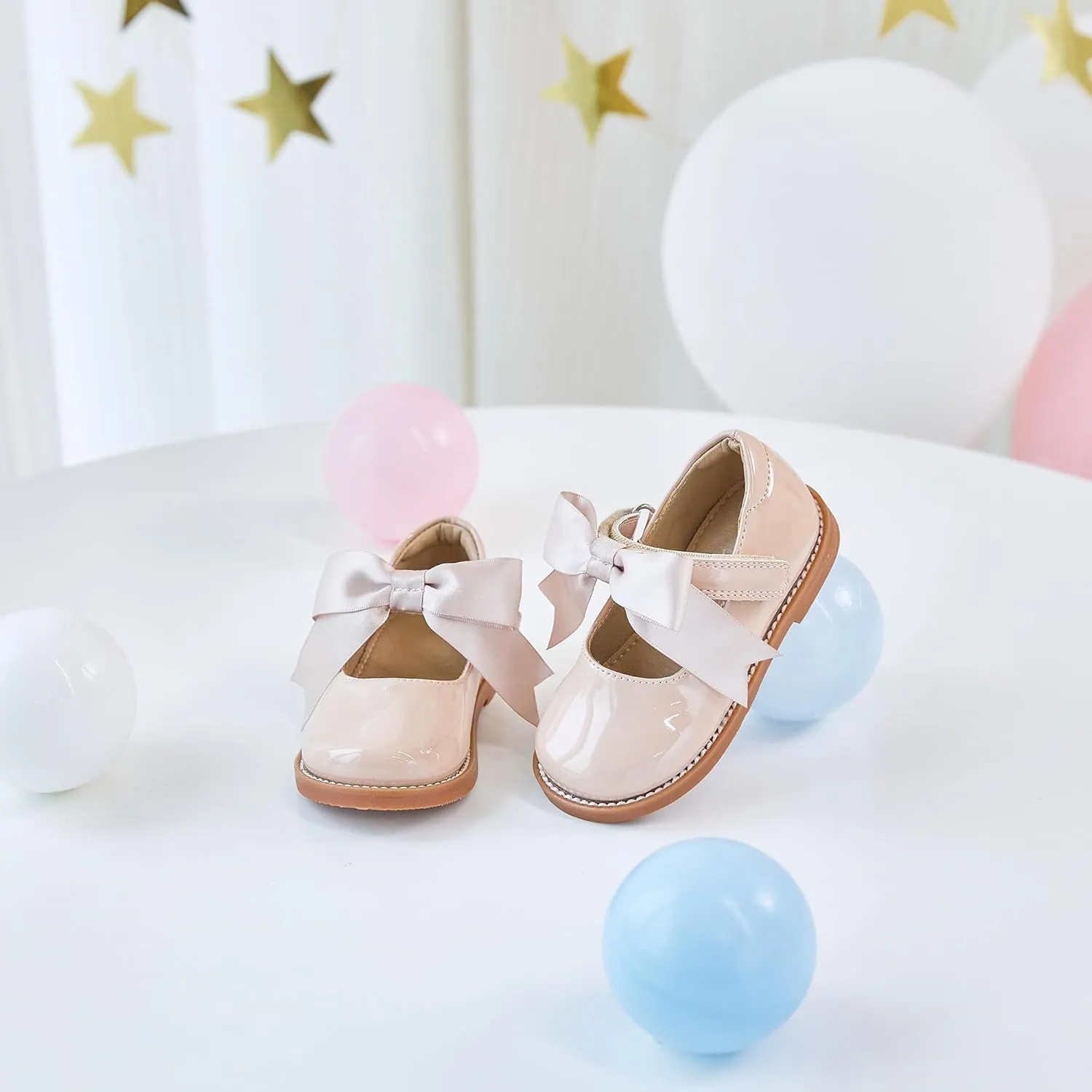 ESTINE Toddler Kids Bow School Uniform Oxford-Little Girls Flower Dress Party Shoes