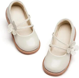 ESTINE Toddler Kids Bow School Uniform Oxford-Little Girls Flower Dress Party Shoes