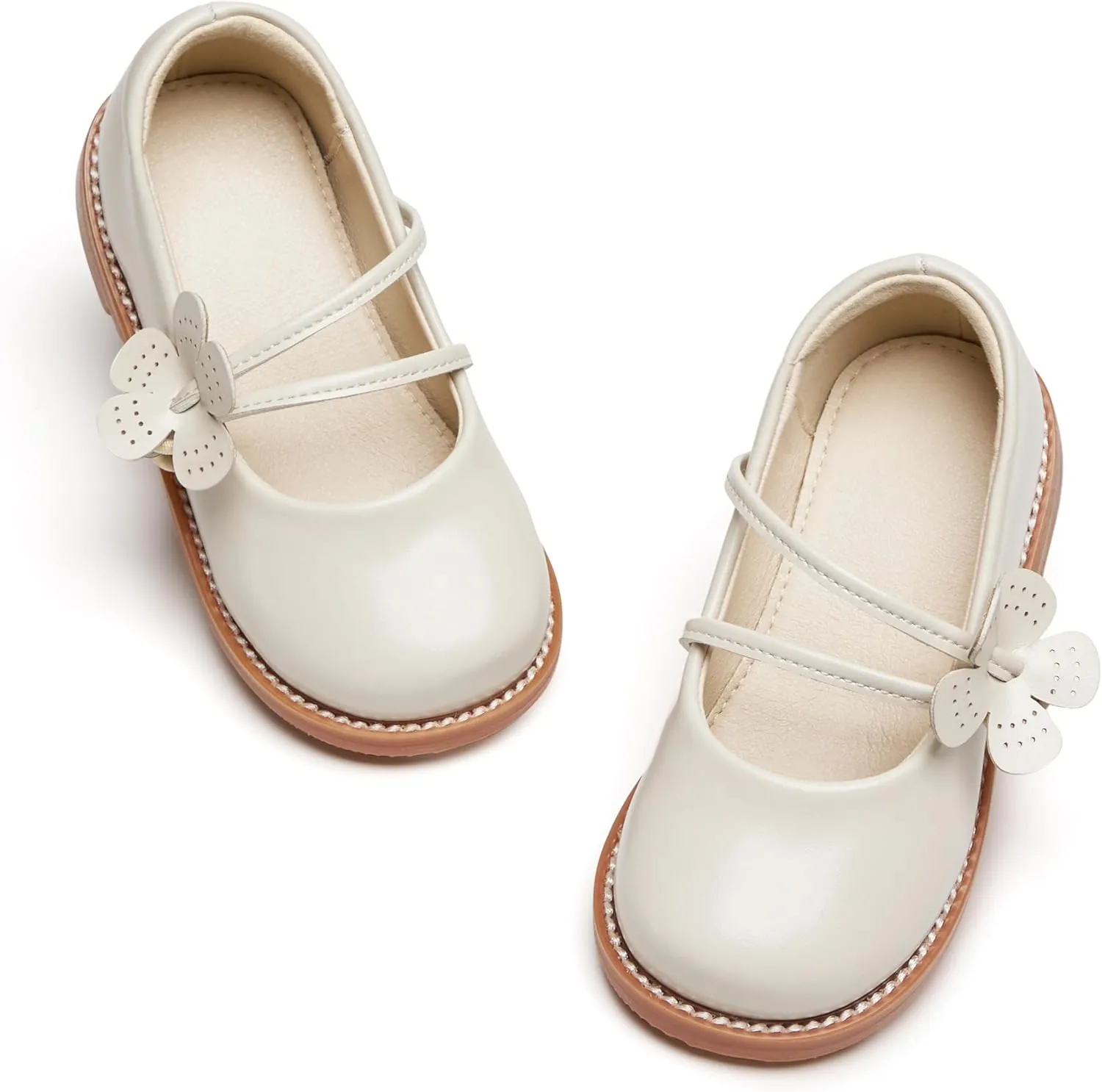 ESTINE Toddler Kids Bow School Uniform Oxford-Little Girls Flower Dress Party Shoes