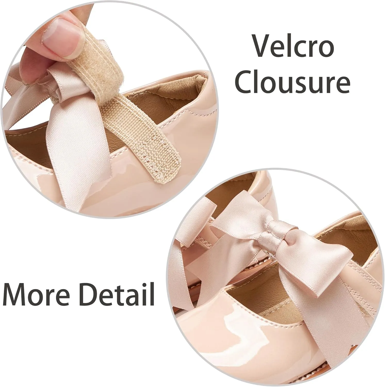 ESTINE Toddler Kids Bow School Uniform Oxford-Little Girls Flower Dress Party Shoes
