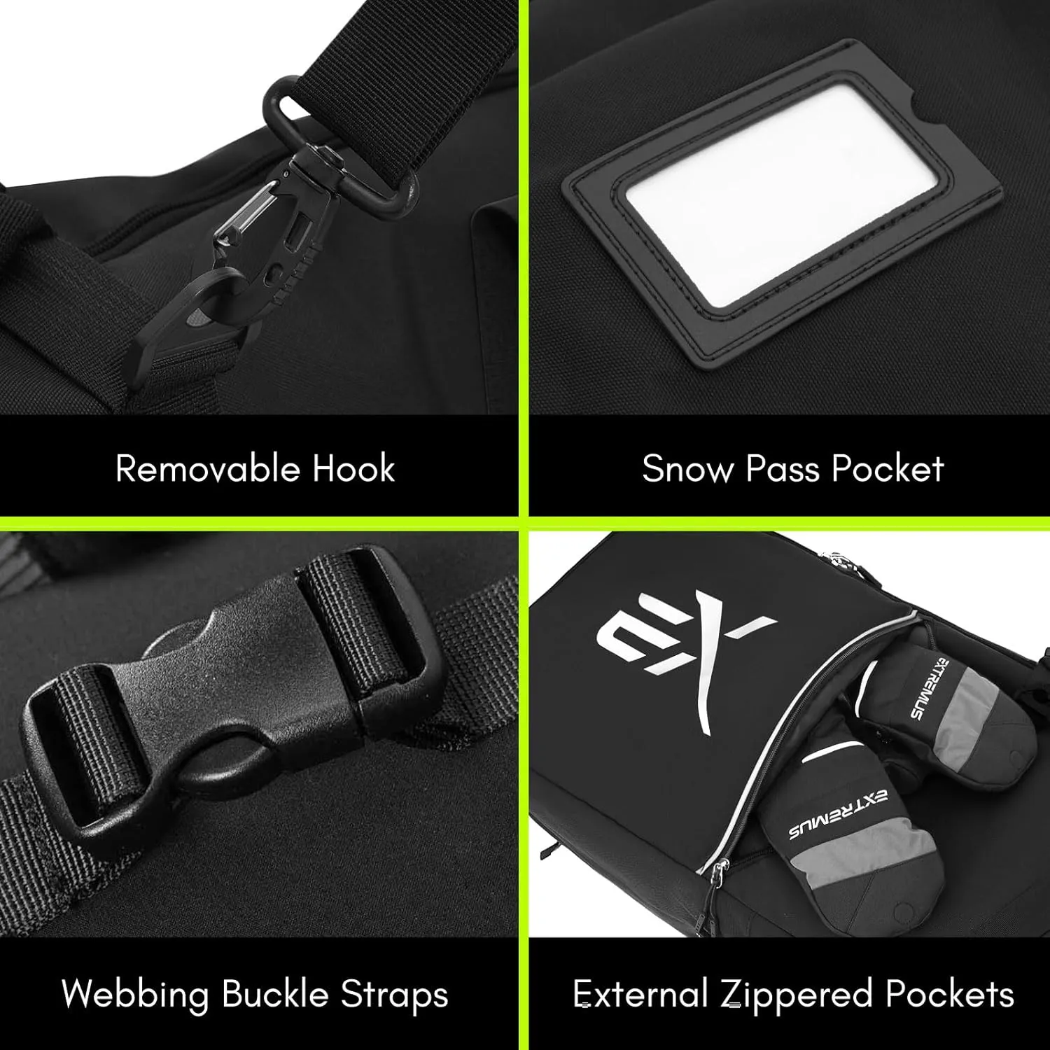 Extremus SnowMad Padded Snowboard Bag for Air Travel - Protective Snowboard Travel Bag for Smooth Carrying, Storage & Transportation of your Snowboard