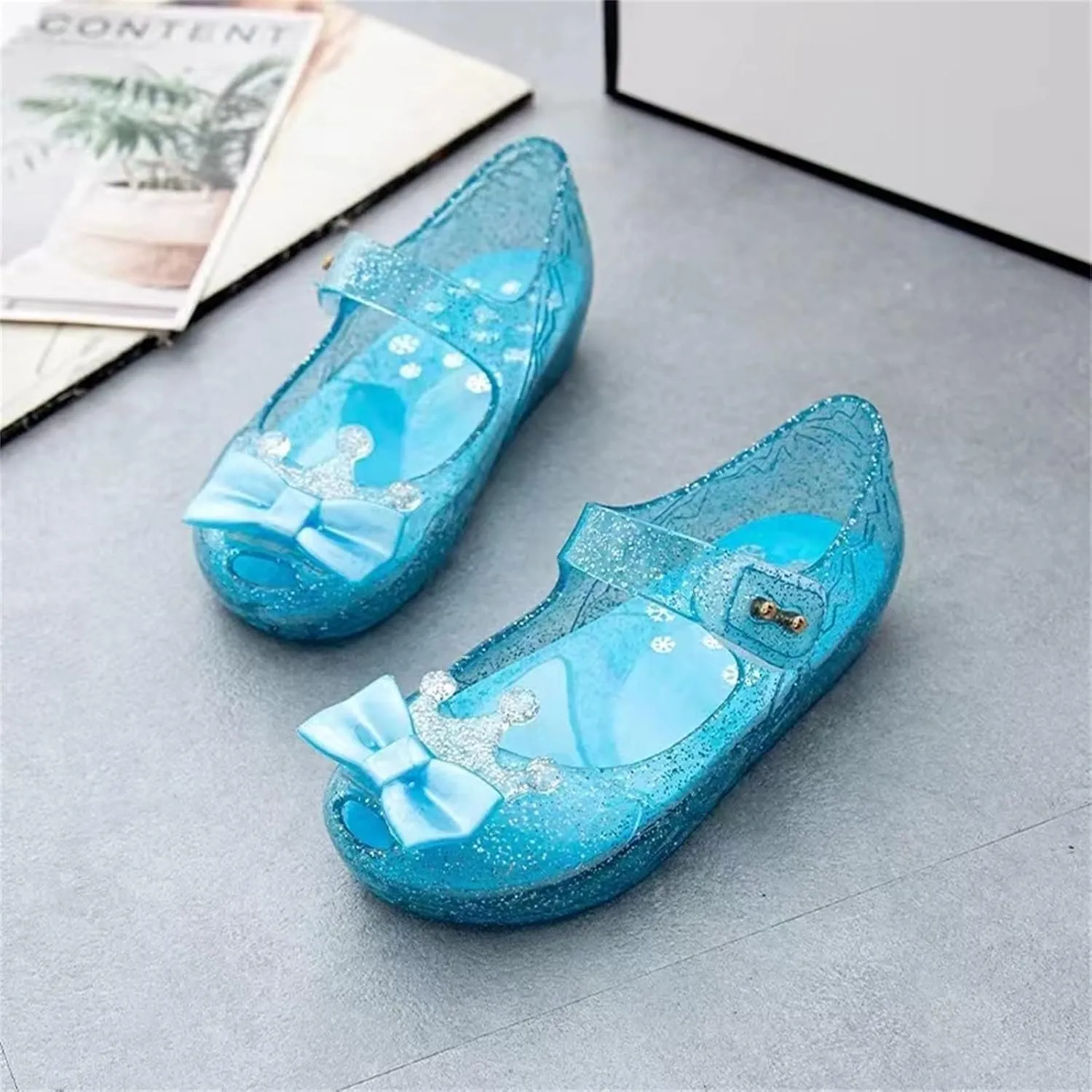 Fall Boots Toddler Girl Girls Shoes Crown Flash Diamond Crystal Soft Sole Non Slip Sandals Jelly Dance Shoes Princess Shoes Adult Squeaky Shoes