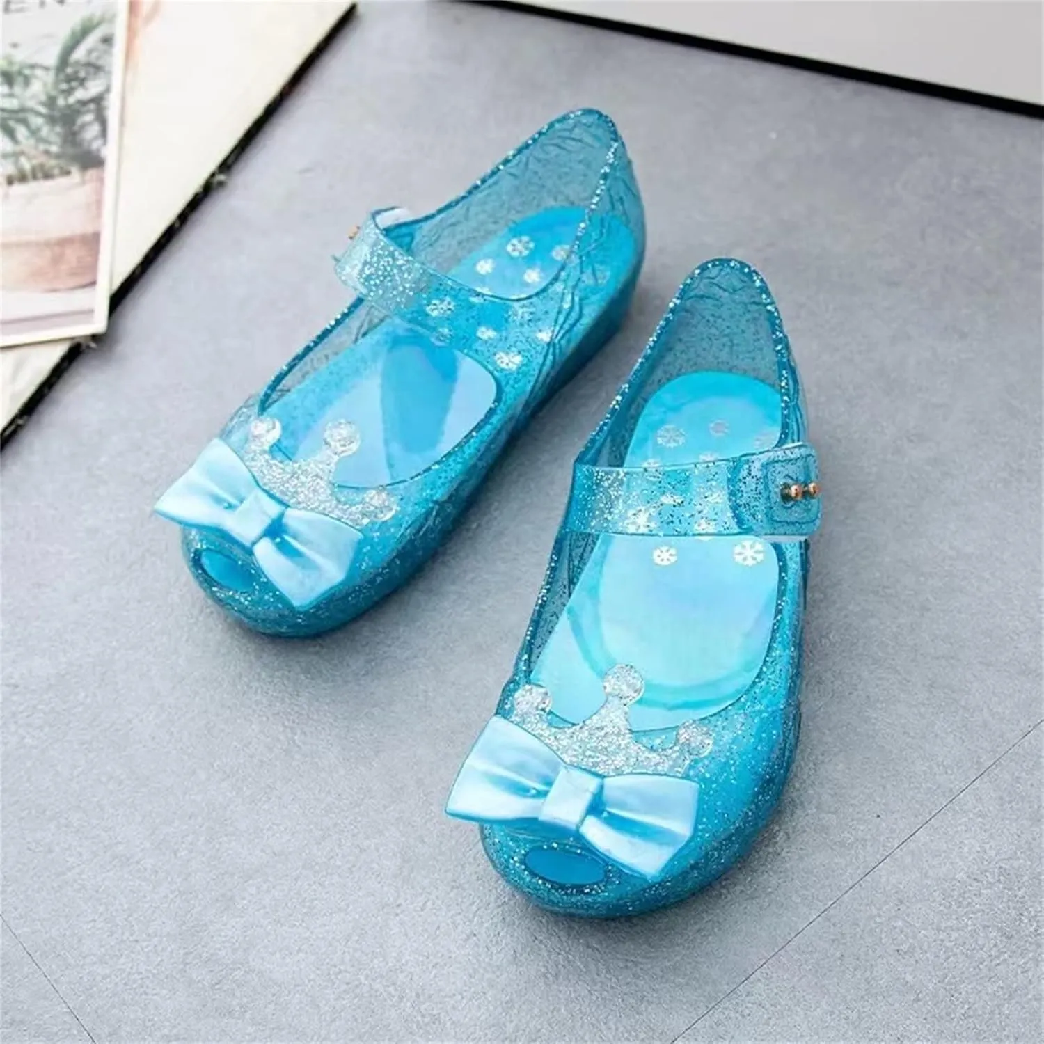 Fall Boots Toddler Girl Girls Shoes Crown Flash Diamond Crystal Soft Sole Non Slip Sandals Jelly Dance Shoes Princess Shoes Adult Squeaky Shoes