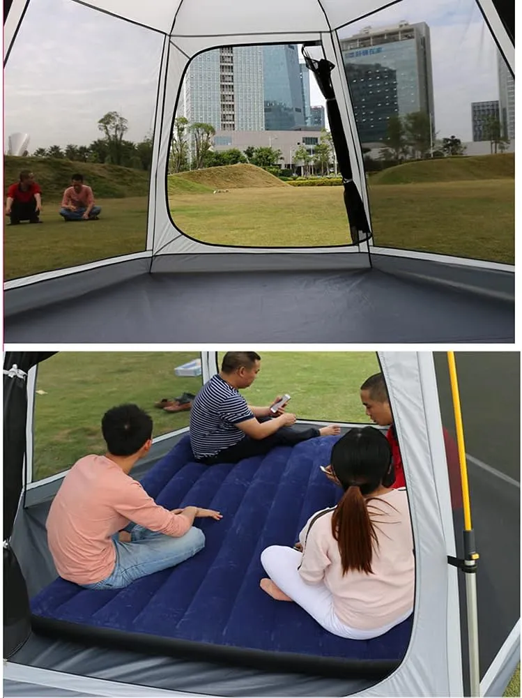 Family Outdoor Camping Tent Automatic Pop-Up Tent 3-4 Person Double Layer Instant Tent Easy Set Up Ideal Outdoor for Outdoor Hiking Fishing